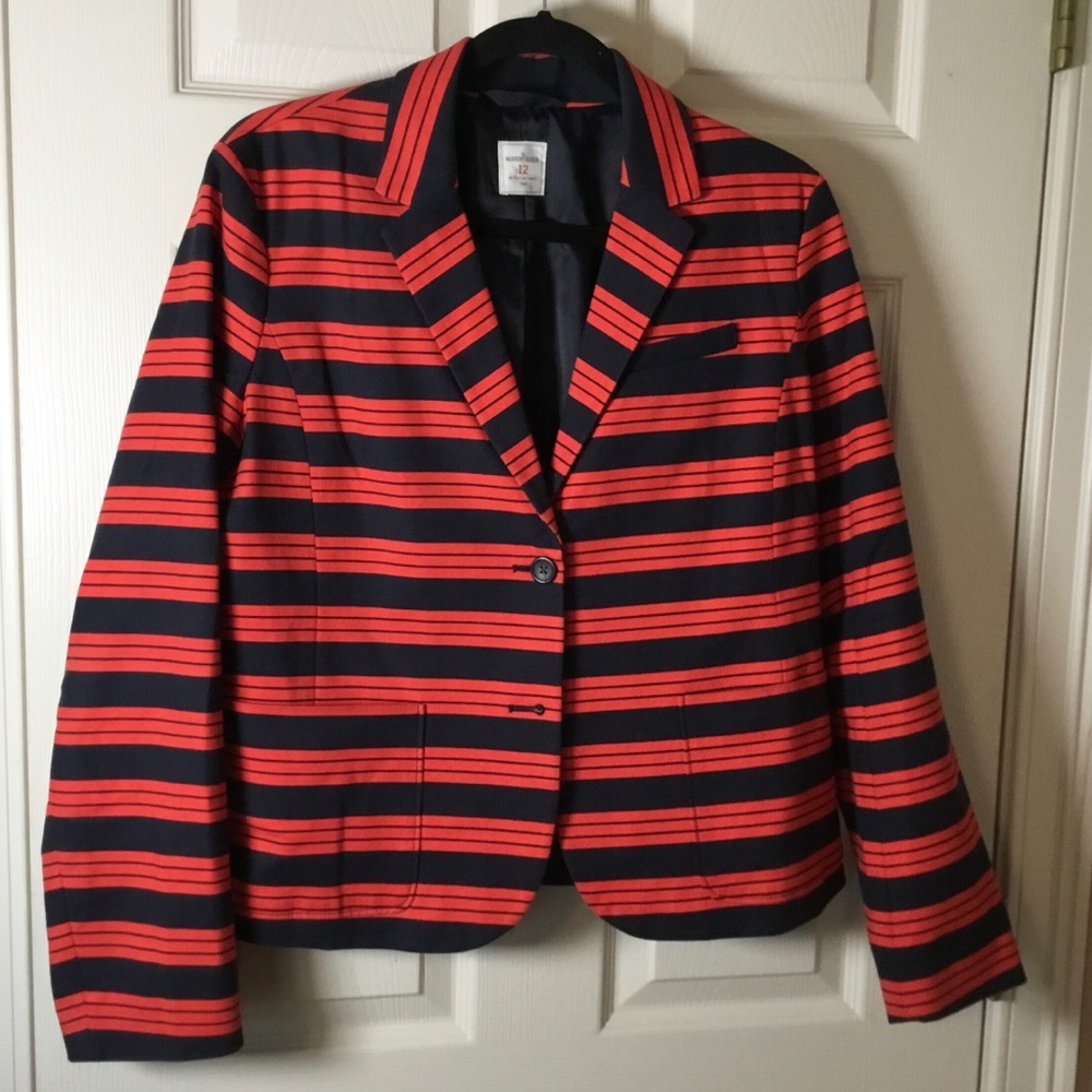 Gap The Academy Blazer Navy & Red Stripes - Size 12